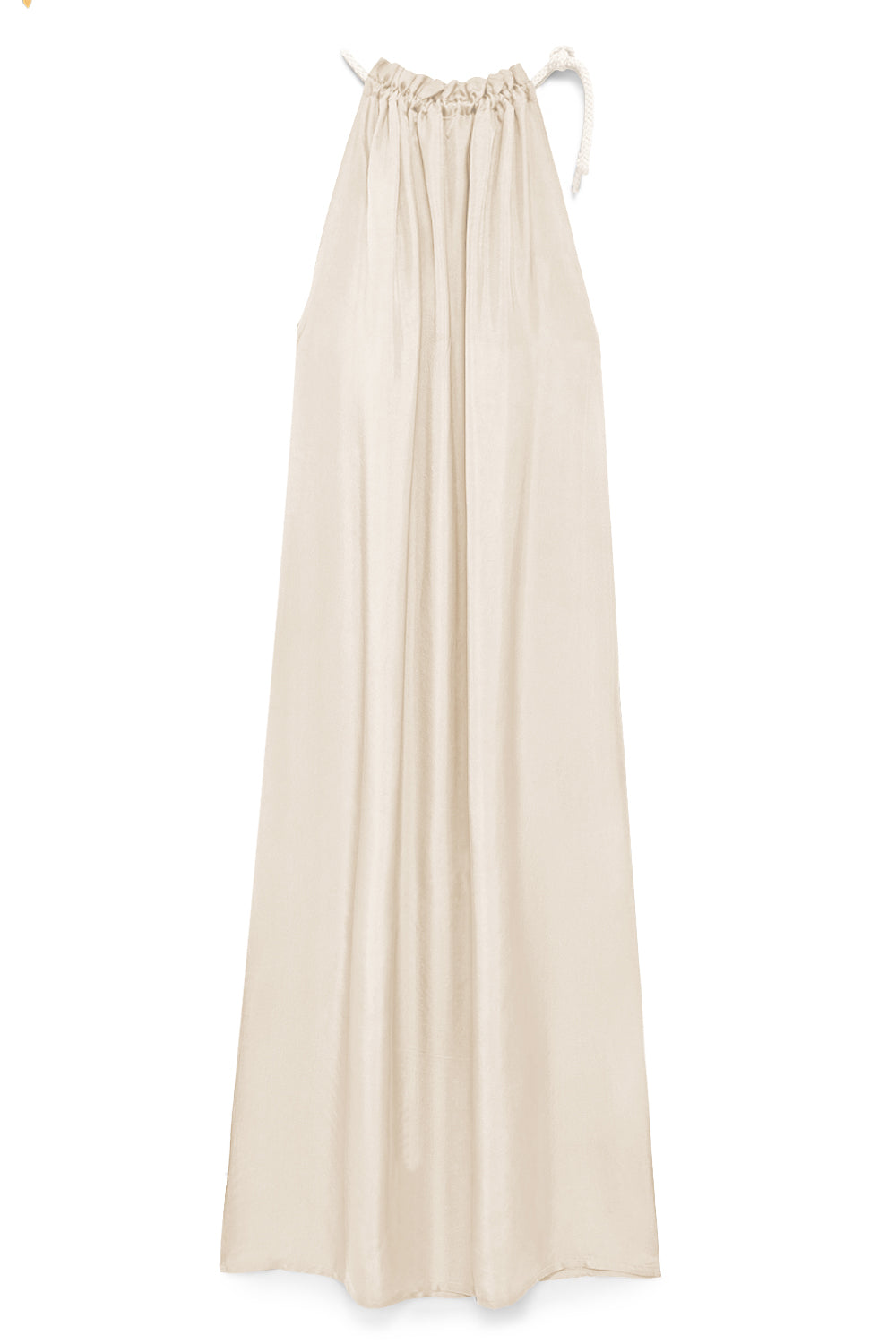 Neckholder-Kleid lang Cupro
