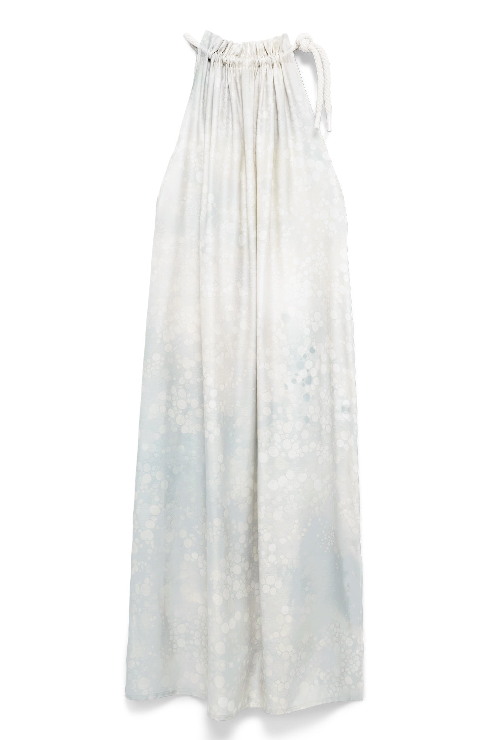 Neckholder-Kleid lang Print